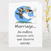 Carte Mariage Une soirée pyjama sans fin avec votre préf (Fleur jaune)