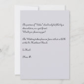 Carte Mariage "Usher" Demande pour Série Bleu Ardoise (Dos)