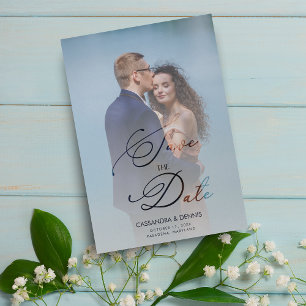 Carte Mariage Vellum Transparence Effet Script photo