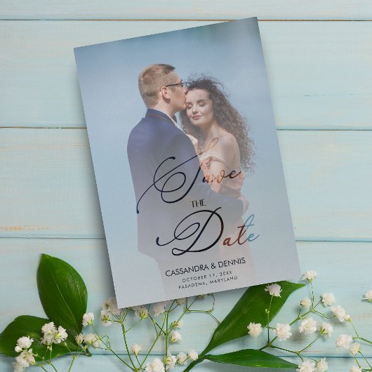 Carte Mariage Vellum Transparence Effet Script photo