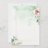 Carte Mariage vert Eucalyptus Enregistrer la date (Dos)