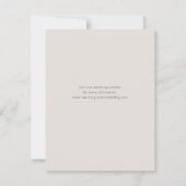 Carte Mariage vert simple et élégant Enregistrer la date (Dos)