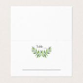 Carte Mariage verte aquarelle verte feuille verte (Extérieur déplié)