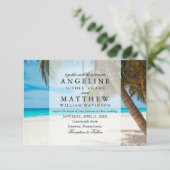 Carte Mariage verte Tropical Palm Tree (Debout devant)