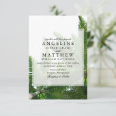 Carte Mariage verte Tropical Palm Tree (Debout devant)