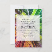 Carte Mariage verte Tropical Palm Tree (Devant)