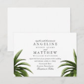 Carte Mariage verte Tropical Palm Tree (Devant / Derrière)