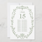 Carte Mariage Victorian Sage Green (Devant)
