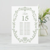 Carte Mariage Victorian Sage Green (Debout devant)