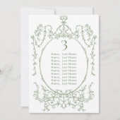 Carte Mariage Victorian Sage Green (Devant)