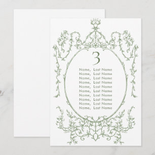 Carte Mariage Victorian Sage Green