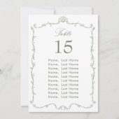 Carte Mariage Victorian Sage Green (Devant)