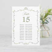 Carte Mariage Victorian Sage Green (Debout devant)