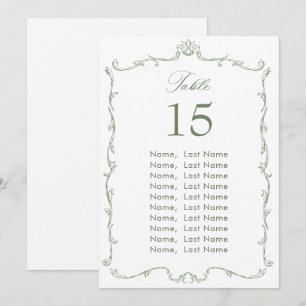 Carte Mariage Victorian Sage Green
