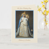 Carte Mariage Vierge Marie Jésus Prière religieuse (Fleur jaune)
