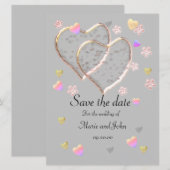 Carte Mariage Vintage, personnalisé (Devant / Derrière)