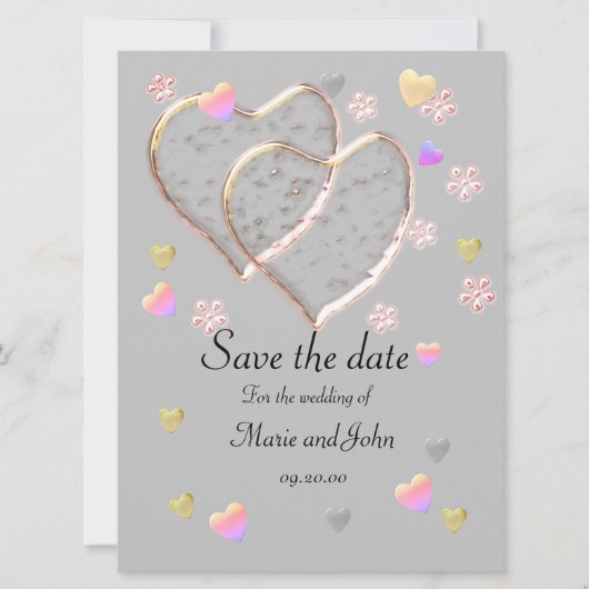 Carte Mariage Vintage, personnalisé (Devant)