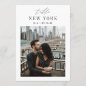 Carte Mariage Voyage Destination Numéro de la table de p (Devant)