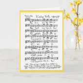 Carte Mariage Waltz. La chanson est en version anglaise (Fleur jaune)