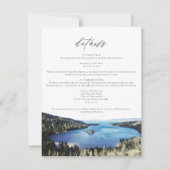 Carte Mariage Watercolor Lake Tahoe (Devant)