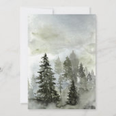 Carte Mariage Watercolor Woodland Forest (Dos)