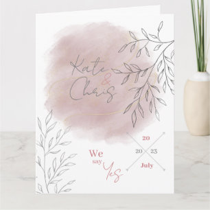 Carte Mariage Wedding Romantic Blush