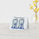 Carte Mariage Westie Bride Duo (Fleur jaune)