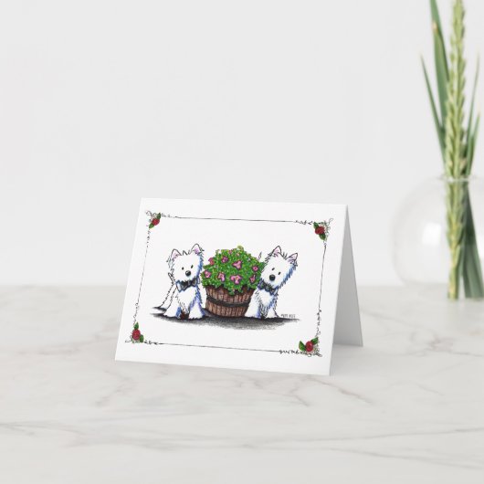 Carte mariage Westies (Devant)