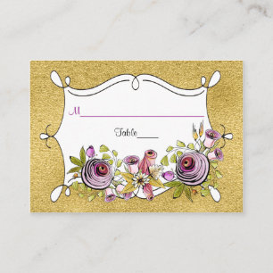 Carte Mariage Whimsical FAUX Gold Foil