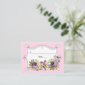 Carte Mariage Whimsical | Floraux d'aquarelle (Debout devant)
