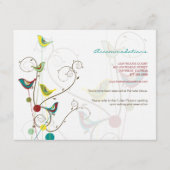 Carte Mariage Whimsical Summer Bird And Swirls (Devant)