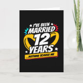 Carte Marié 12 ans drôle 12ème anniversaire de Mariage (Devant)