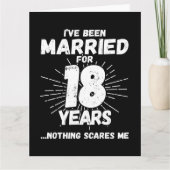Carte Marié 18 ans drôle 18ème anniversaire de Mariage (Devant)
