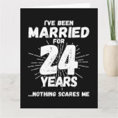 Carte Marié 24 ans drôle 24ème anniversaire de Mariage (Devant)