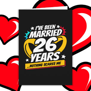 Carte Marié 26 ans drôle 26ème anniversaire de Mariage