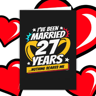 Carte Marié 27 ans drôle 27ème anniversaire de Mariage