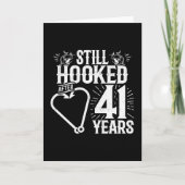 Carte Marié 41 ans Pêche drôle 41e anniversaire (Devant)