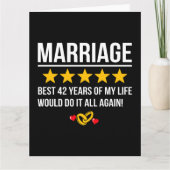Carte Marié 42 ans mignon 42e anniversaire de Mariage (Devant)