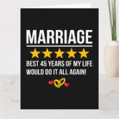 Carte Marié 45 ans mignon 45e anniversaire de Mariage (Devant)