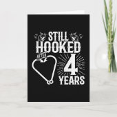 Carte Marié 4 ans Pêche drôle 4e anniversaire (Devant)