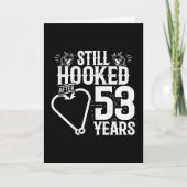 Carte Marié 53 ans Pêche drôle 53ème anniversaire (Devant)