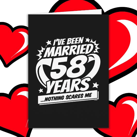 Carte Marié 58 ans drôle 58ème anniversaire de Mariage