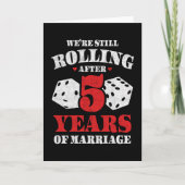 Carte Marié 5 ans drôle 5e anniversaire Mariage (Devant)