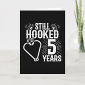 Carte Marié 5 ans Pêche Funny 5e anniversaire (Devant)