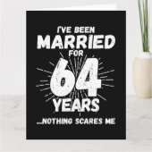 Carte Marié 64 ans drôle 64e anniversaire de Mariage (Devant)