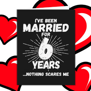 Carte Marié 6 Ans Amusant 6ème Mariage Anniversaire