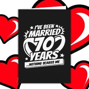 Carte Marié 70 ans drôle 70e anniversaire de Mariage