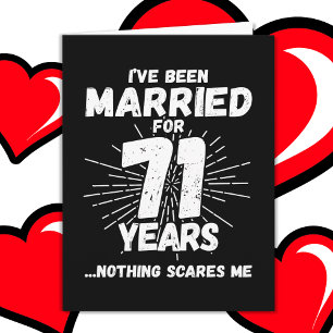 Carte Marié 71 ans drôle 71e anniversaire de Mariage