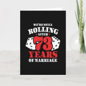 Carte Marié 73 Ans Rolling Funny 73e Anniversaire (Devant)