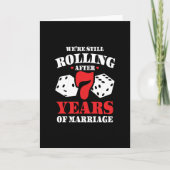Carte Marié 7 ans à rouler Funny 7e anniversaire (Devant)